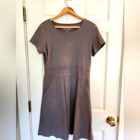 Scottevest Dresses & Skirts - Scottevest Daisy TShirt Dress Size Medium Charcoal Travel Tennis Sporty Golf